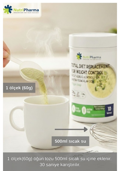 Whey Proteinli Diyet Sebze Çorbası Yüksek Proteinli Çorba Öğün Tozu, 600g Diğer