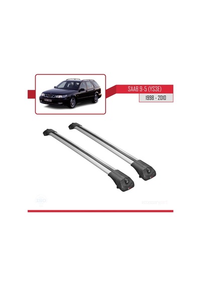 Saab 9-5 Ys3e 1998-2010 Arası İle Uyumlu Ace-1 Ara Atkı Tavan Barı Gri