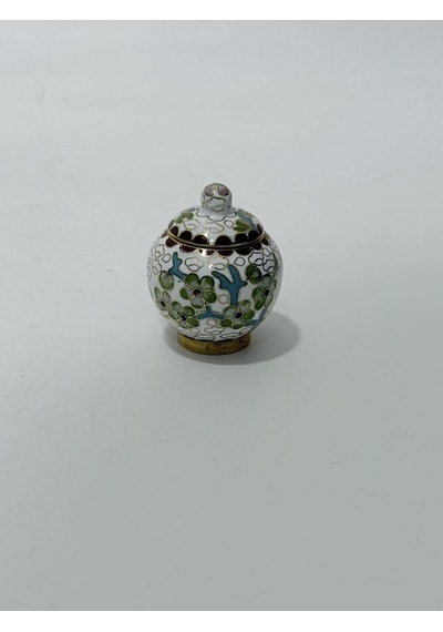 Antika Cloisonne Minyatür Kavanoz 4,3x3,5cm 125