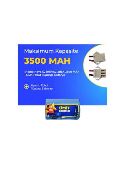 İhome Nova S2 İhrvs2-3blk 3500 Mah 14,4v Robot Süpürge Batarya