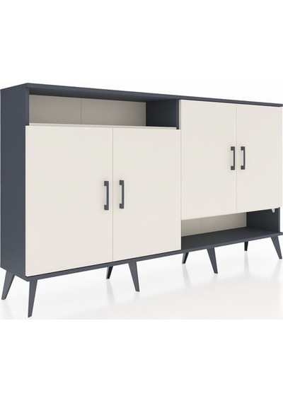 Arges Konsol 6 Raflı 4 Kapaklı 176x30x99 Antrasit-aytaşı Aytası/aytası - Antrasıt Arges Konsol 6 Raflı 4 Kapaklı 176x30x99 Antrasit-aytaşı Aytası/aytası - Antrasıt