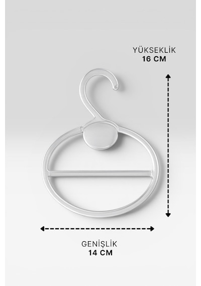 Sinanurmoda Şal Askısı Eşarp Askısı 25 Adet Plastik Dolap İçi Düzenleyici Elbise Askılığı Şeffaf