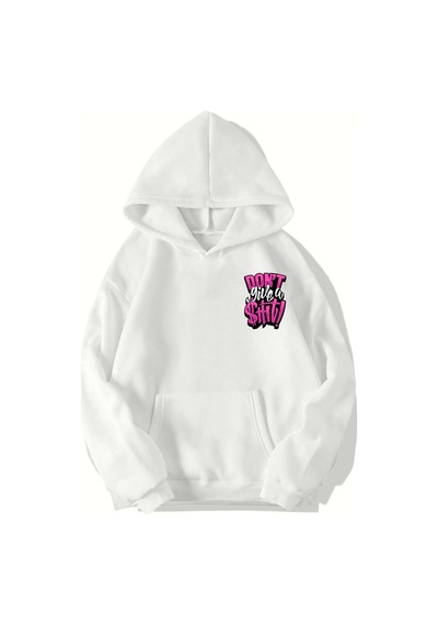 Brz Collection Unisex Oversize Don't Give A Shit Hoodie Beyaz
