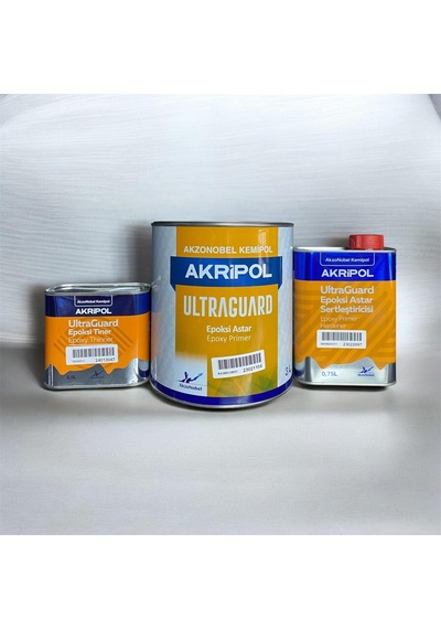 Akzo Epoksi Astar 3l + Epoksi Sertlestiriçi 750ml+ Epoksi Tiner 500ml 4 L