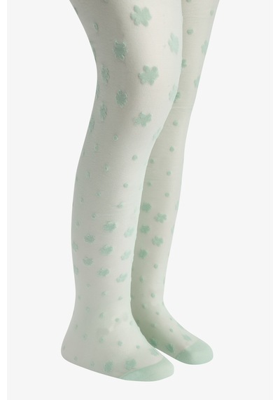 Penti Kız Çocuk Pretty Dotted Daisy Külotlu Çorap Açık Yeşil