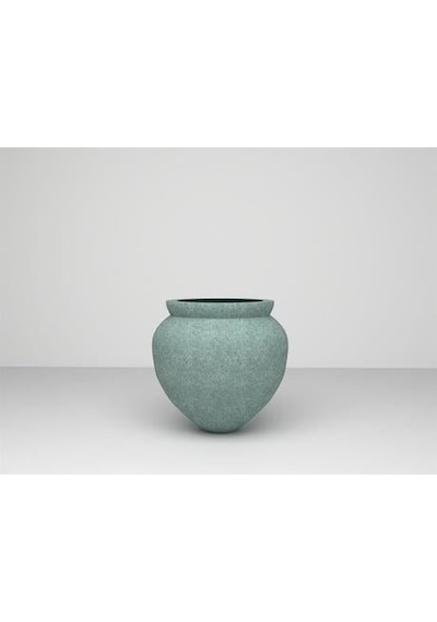 Nuano Consept Fulya Serisi Yuvarlak Saksı Yeşil 50x50
