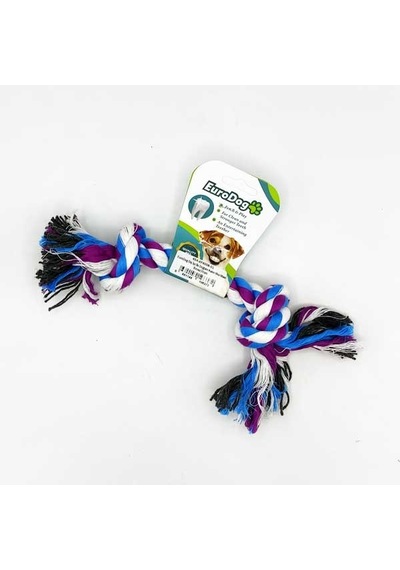 Eurodog Diş İpi İki Düğüm Kalın Mor Mavi Beyaz20cm