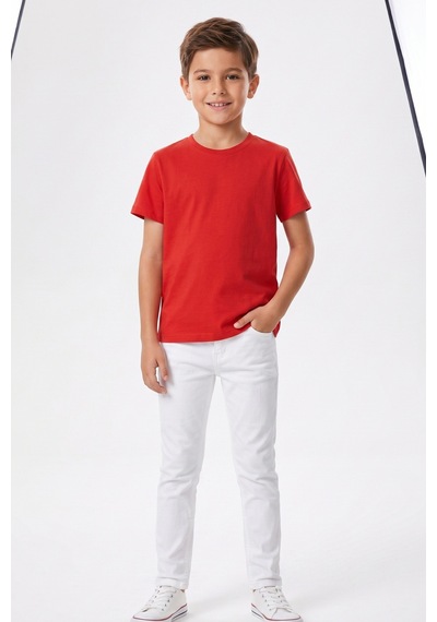 Kiagu Kısa Kol T-shirt Basic Terletmeyen Esnek Kumaş Pamuklu Mevsimlik Kısakol Erkek Çocuk Tsort Nar Çiçeği Kiagu Kısa Kol T-shirt Basic Terletmeyen Esnek Kumaş Pamuklu Mevsimlik Kısakol Erkek Çocuk Tsort Nar Çiçeği