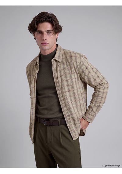 Lcw Vision Yeşil Regular Fit Ekose Erkek Gömlek