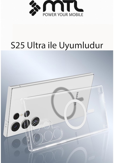 Samsung S25 Ultra Uyumlu Animasyonlu Şeffaf Magsafe Şarj Destekli Sararmayan Sert  Kılıf
