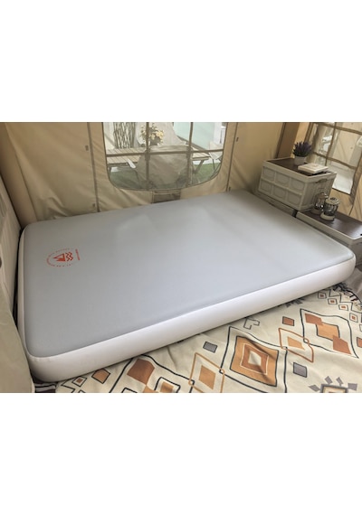 Shufa Drop Stitch Çift Kişilik Şişme Yatak 200x140x20 Cm Hava Kaçırmaz Kamp Ve Ev Tipi Lüks Hava Yatağı Bej