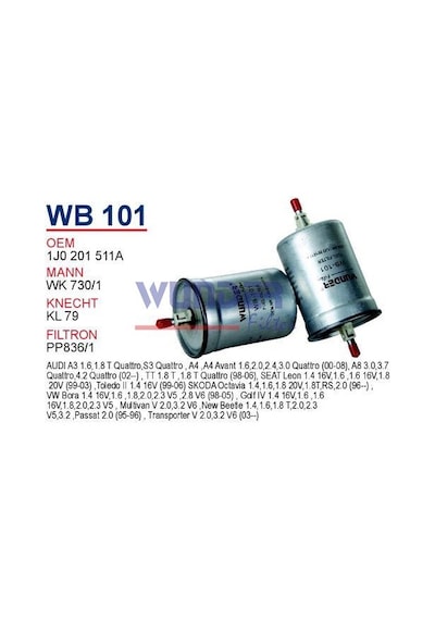 WUNDER WB101 BENZİN FİLTRESİ - VW PASSAT - GOLF IV - BORA (TOMBUL
