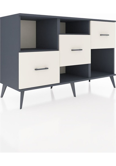 Hyperion Konsol 2 Raflı 3 Çekmeceli 132x44x83 Antrasit-antrasit/aytaşı Antrasit/aytaşı Hyperion Konsol 2 Raflı 3 Çekmeceli 132x44x83 Antrasit-antrasit/aytaşı Antrasit/aytaşı