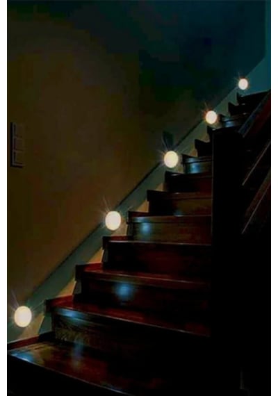 Hareket Sensörlü Led Lamba Beyaz Işık Cob Led Pilli Led Kablosuz