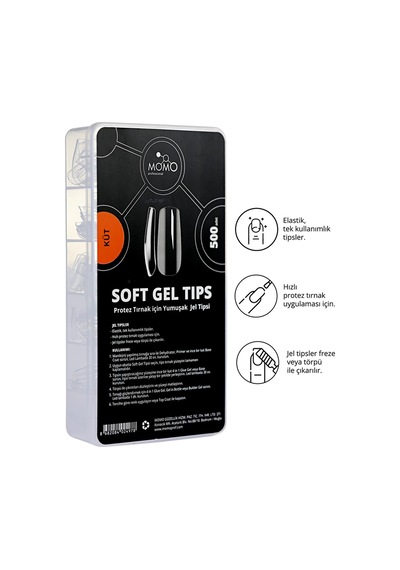 Momo Professional Tırnak Soft Gel Tips 500 Ad. Küt