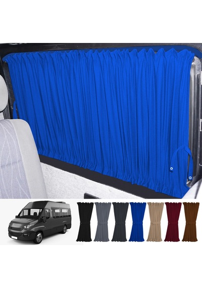 Pandami Iveco Daily 4/5 Nesil Uzun Şase 2006-2014 Uyumlu Mavi Raylı Oto Perde Takımı