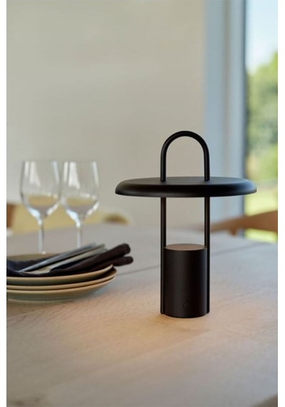Stelton Pier Taşınabilir Led Lamba - Şık Tasarım Ve Uzun Süreli Kullanım, Beyaz Lambader Siyah 189443640 Diğer
