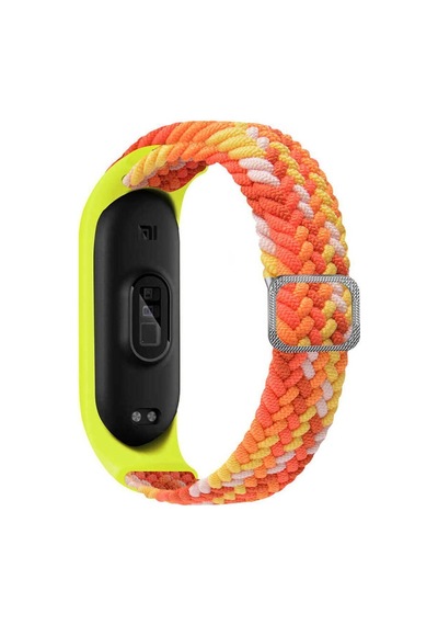 Xiaomi Mi Band 6 Uyumlu Krd-49 Örgü Kordon Miy Siyah