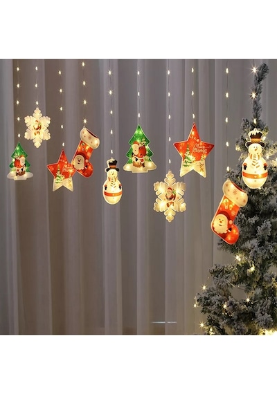 Noel Salkım Led Işık Yılbaşı Işıkları Vıp Kalite Salkım Işık 3.20 Metre Gün Işığı Led Işık Modlu Işık 220v Fişli Eklemeli