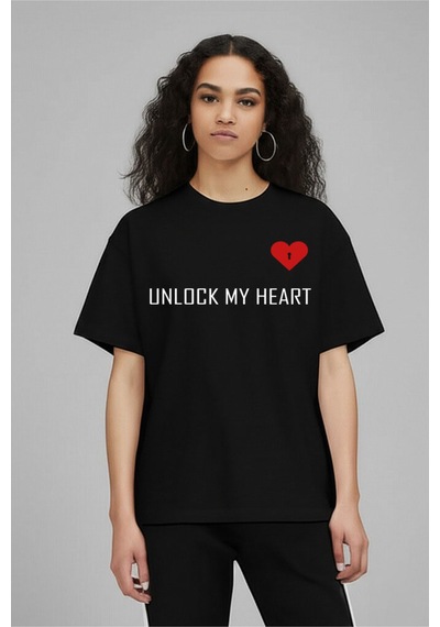 Nevermind Unisex Çift Erkek Kadın Tişört 2li Set Takım The Key To Baskılı Siyah
