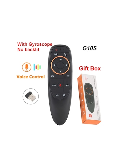 G10s Hava Fare Ses Uzaktan Kumanda İçin 2.4g Kablosuz Jiroskop Ir Öğrenme H96 G10s With Gyro