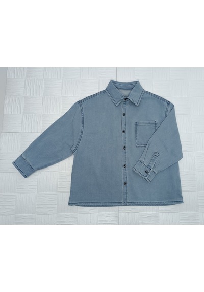 Jabber Kot Gömlek Erkek Çocuk Oversize Açık Mavi