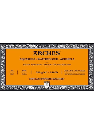 Arches Suluboya Defteri Blok Rough 300 G 15x30 CM 20 Yp