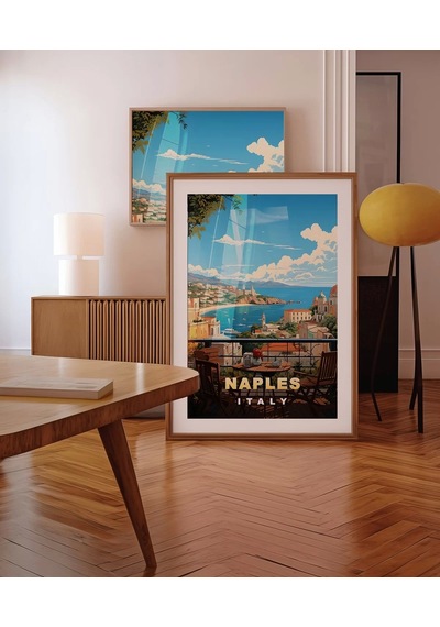 Çerçevesiz Poster Napoli'nin Tarihi Sokakları