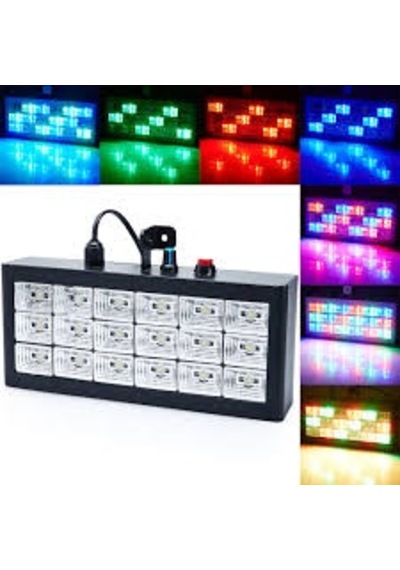 Salas 18 X1 W Renkli Strobe Çakar Işık