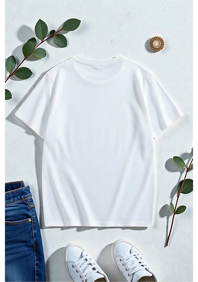 Uyguntarz Unisex Brooklyn New York Baskılı Tasarım Tshirt Beyaz