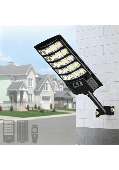 Solar Zemin Lambası Dış Mekan Projektör Led Duvar Lambası Ip67 Su Geçirmez Güçlü Güneş Spot Uzaktan Kumandalı Duvar Lambası Ayarlanabilir Parlaklık Bahçe Avlu Sokak Garajı Beyaz Işık, 1 Adet