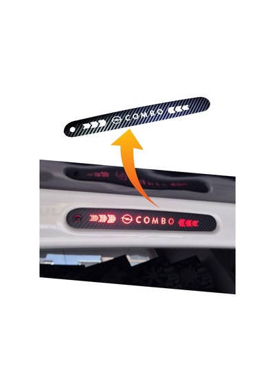 Opel Combo Karbon Arka Fren Stop Lambası Sticker 2019-2025