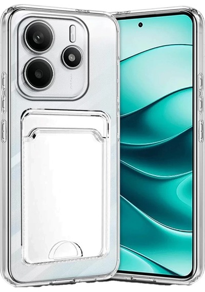 Newface Xiaomi Redmi Note 14 4g Kılıf Kart Şeffaf Silikon - Şeffaf