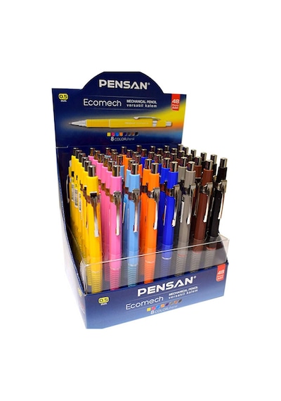 Pensan Versatil Kalem Ecomech Stand 0.5 Mm 48 Li Çok Renkli