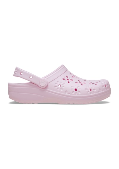 Crocs Classic Floral Cut Out Clog Kadın Terlik Pembe Pembe