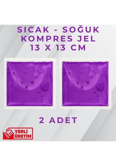 Mor 13x13 Cm 2 Adet Soğuk Kompres Jel Buz Aküsü Soğuk Zincir Buz Jeli Buz Torbası Strafor Kutu İçi Jel