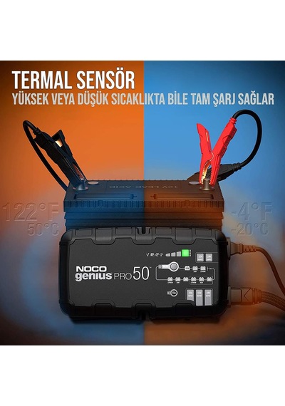 Noco Genıuspro50 6V-12V-24V 1000A Akıllı Akü Şarj Ve Akü Bakım-De N11.658