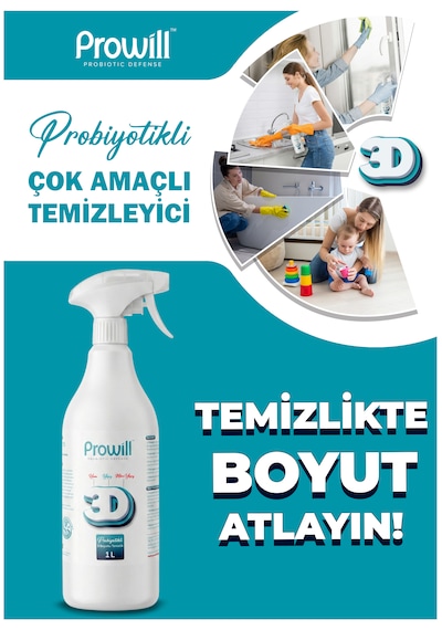 Probiyotikli 3 Boyutlu Çok Amaçlı Temizleyici Sprey 1 Lt. Hava,yüzey,mikro Yüzey Temizleyici Tekli