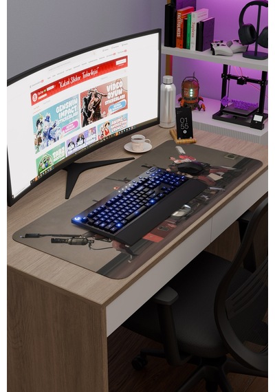 Team Fortress Kaymaz Dikişli Kauçuk Oyuncu Mousepad V2 - 90x40 Xxl Gaming Mouse Pad Fare Altlığı