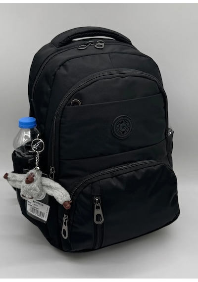 İlkokul Çantası 3'lü Set Unisex Çocuk İlk Okul Çantası Ovski-8010 Pudra-vizon Siyah
