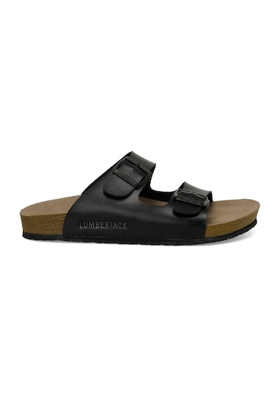 Lumberjack Mendy 4fx Siyah Comfort Anatomik Tokalı Günlük Terlik Siyah
