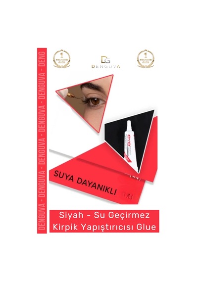Glue Güçlü Kalıcı Doğal Pratik Uygulama Su Geçirmez Kirpik Yapıştırıcısı Glue Siyah Renk