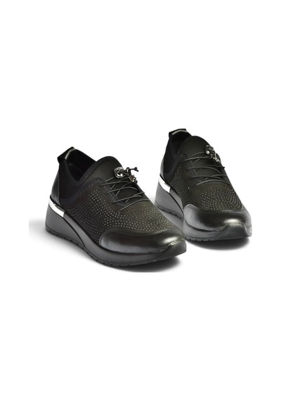 Fox Shoes Z301156204 Siyah Kumaş Günlük Kadın Ayakkabı