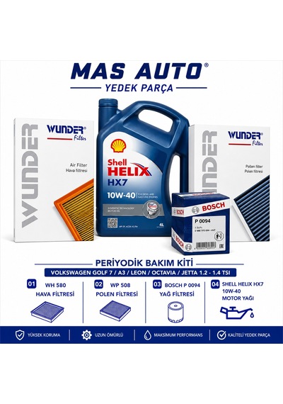 Volkswagen Golf 7 / Audi A3 / Seat Leon / Skoda Octavia / Volkswagen 1.2 - 1.4 Tsı Periyodik Bakım Seti