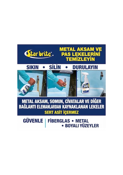 Starbrite - Pas Lekesi Çıkarıcı 650 Ml : Ovma Yok, Fırçalama Yok Pas Lekelerine Sprey Gücüyle Anında Son Verin