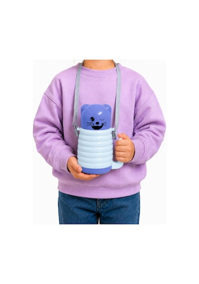 Çocuk Çelik Matara - Emojili - 350 Ml - Mavi - 200339 Diğer
