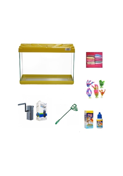 Kanki Pet 30 Cm Akvaryum Hazır Set 3018 Sarı
