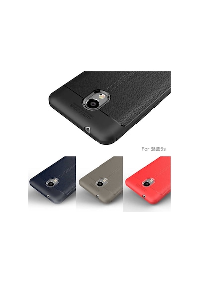 Meizu M5S Kılıf Deri Görünümlü Renk Atmayan Dayanaklı Silikon Kapak Niss