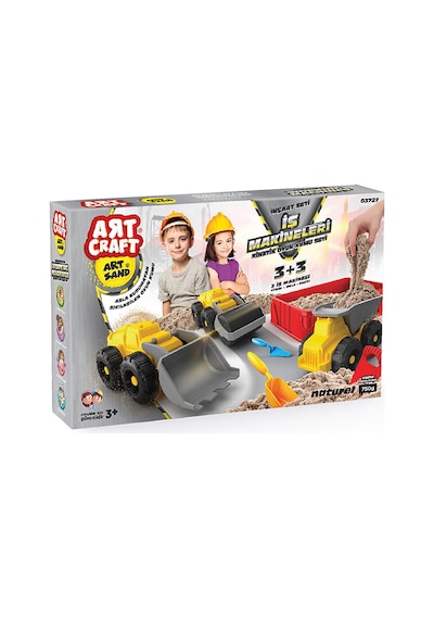 Dede Art Craft İş Makineleri Kinetik Oyun Kumu Seti +3 Yaş 4 Adet