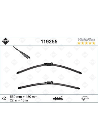 Bmw 2 Serisi F22 Coupe Ön Silecek Seti 55+45 2012-2019 Swf